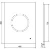 Mexen Koga osvetlené kúpeľňové zrkadlo 60 x 80 cm, LED 6000K, proti zahmlievaniu - 9821-060-080-611-00