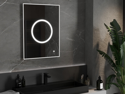 Mexen Koga osvetlené kúpeľňové zrkadlo 60 x 80 cm, LED 6000K, proti zahmlievaniu - 9821-060-080-611-00