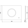 Mexen Koga kúpeľňové zrkadlo s podsvietením 80 x 60 cm, LED 6000K, ochrana proti zahmleniu - 9821-080-060-611-00