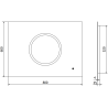 Mexen Koga zrkadlo do kúpeľne s podsvietením 80 x 60 cm, LED 6000K, anti-fog - 9821-080-060-611-00