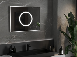 Mexen Koga kúpeľňové zrkadlo s podsvietením 80 x 60 cm, LED 6000K, ochrana proti zahmleniu - 9821-080-060-611-00