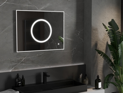 Mexen Koga podsvietené kúpeľňové zrkadlo 80 x 60 cm, LED 6000K, proti záparom - 9821-080-060-611-00