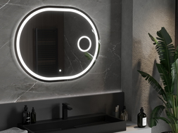 Mexen Umba podsvietené kúpeľňové zrkadlo so zväčšovacím zrkadlom 100 x 80 cm, LED 6000K, proti oroseniu - 9822-100-080-611-00