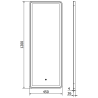 Mexen Coro osvetlené kúpeľňové zrkadlo 45 x 120 cm, LED 6000K, proti zahmlievaniu, čierny rám - 9817-045-120-611-70