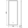 Mexen Coro podsvietené kúpeľňové zrkadlo 45 x 120 cm, LED 6000K, protizahmlievací, čierny rám - 9817-045-120-611-70