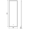 Mexen Coro kúpeľňové zrkadlo s podsvietením 50 x 150 cm, LED 6000K, antivlna, čierny rám - 9817-050-150-611-70