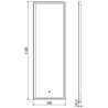 Mexen Coro zrkadlo do kúpeľne s podsvietením 50 x 150 cm, LED 6000K, proti zahmlievaniu, čierny rám - 9817-050-150-611-70
