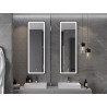 Mexen Coro kúpeľňové zrkadlo s podsvietením 50 x 150 cm, LED 6000K, antivlna, čierny rám - 9817-050-150-611-70