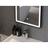 Mexen Coro podsvietené kúpeľňové zrkadlo 45 x 120 cm, LED 6000K, proti zahmlievaniu, čierny rám - 9817-045-120-611-70