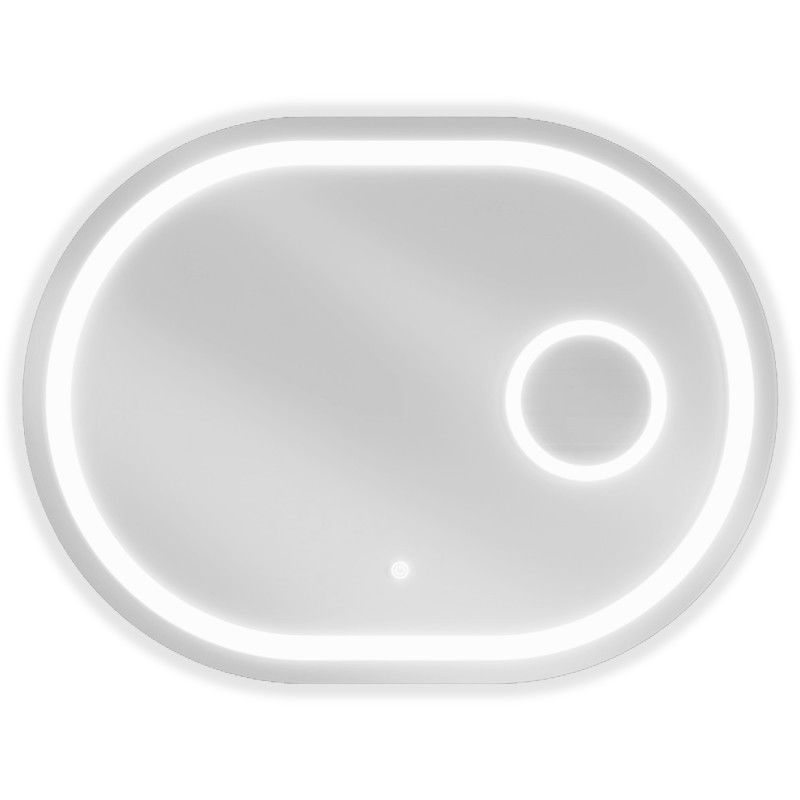 Mexen Umba podsvietené kúpeľňové zrkadlo s kozmetickým zrkadielkom 100 x 80 cm, LED 6000K, anti-para - 9822-100-080-611-00