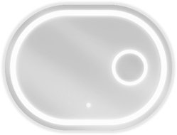 Mexen Umba podsvietené kúpeľňové zrkadlo s kozmetickým zrkadielkom 100 x 80 cm, LED 6000K, anti-para - 9822-100-080-611-00