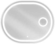 Mexen Umba osvetlené kúpeľňové zrkadlo s kozmetickým zrkadielkom 80 x 60 cm, LED 6000K, proti zahmlievaniu