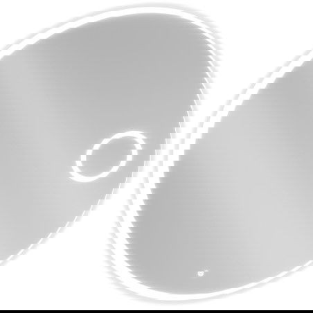 Mexen Ella osvetlené kúpeľňové zrkadlo s kozmetickým zrkadielkom, okrúhle 100 cm, LED 6000K, proti zahmlievaniu