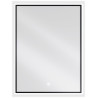 Mexen Erma kúpeľňové zrkadlo s podsvietením 60 x 80 cm, LED 6000K, proti rosneniu, čierny rám - 9814-060-080-611-70
