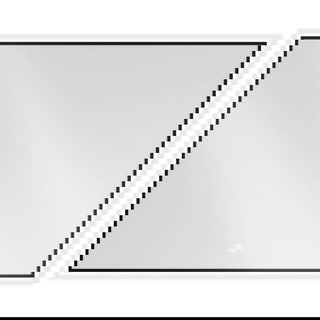 Mexen Erma kúpeľňové zrkadlo s podsvietením 100 x 80 cm, LED 6000K, ochrana proti zahmleniu, čierny rám - 9814-100-080-611-70