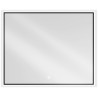 Mexen Erma kúpeľňové zrkadlo s podsvietením 100 x 80 cm, LED 6000K, proti zahmlievaniu, čierny rám - 9814-100-080-611-70