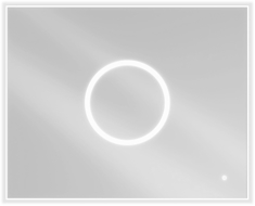 Mexen Koga podsvietené kúpeľňové zrkadlo 100 x 80 cm, LED 6000K, protirosný - 9821-100-080-611-00
