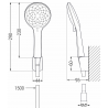Mexen Sabre R74 vaňová súprava, chróm - 72103R74-00