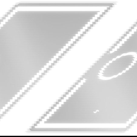 Mexen Onyx kúpeľňové zrkadlo s podsvietením a kozmetickým zrkadlom 60 x 80 cm, LED 6000K, proti zahmlievaniu