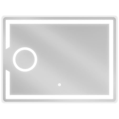 Mexen Onyx kúpeľňové zrkadlo s podsvietením s kozmetickým zrkadlom 80 x 60 cm, LED 6000K, proti zahmlievaniu