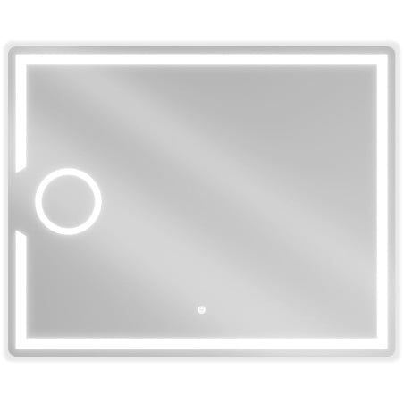 Mexen Onyx podsvietené kúpeľňové zrkadlo s kozmetickým zrkadielkom 100 x 80 cm, LED 6000K, proti zahmlievaniu