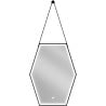 Mexen Orla osvetlené zrkadlo do kúpeľne 60 x 80 cm, LED 6000K, proti zahmlievaniu, čierny rám - 9815-060-080-611-70