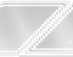 Mexen Zusa osvetlené kúpeľňové zrkadlo 80 x 60 cm, LED 6000K, protipara - 9808-080-060-611-00