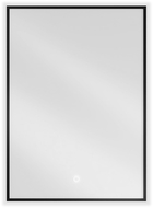 Mexen Erma osvetlené kúpeľňové zrkadlo 50 x 70 cm, LED 6000K, proti zahmlievaniu, čierny rám - 9814-050-070-611-70