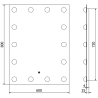 Mexen Dona osvetlené kúpeľňové zrkadlo 60 x 80 cm, LED 6000K, proti zahmlievaniu - 9818-060-080-611-00