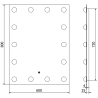 Mexen Dona podsvietené kúpeľňové zrkadlo 60 x 80 cm, LED 6000K, proti zahmlievaniu - 9818-060-080-611-00