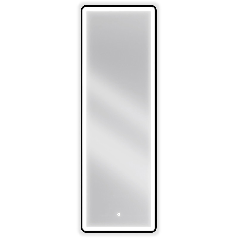 Mexen Coro kúpeľňové zrkadlo s podsvietením 50 x 150 cm, LED 6000K, antivlna, čierny rám - 9817-050-150-611-70