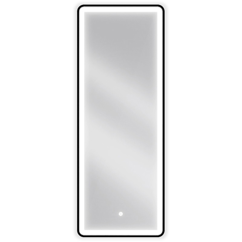 Mexen Coro podsvietené kúpeľňové zrkadlo 45 x 120 cm, LED 6000K, proti zahmlievaniu, čierny rám - 9817-045-120-611-70