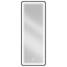 Mexen Coro podsvietené kúpeľňové zrkadlo 45 x 120 cm, LED 6000K, proti zahmlievaniu, čierny rám - 9817-045-120-611-70