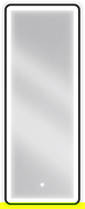 Mexen Coro kúpeľňové zrkadlo s podsvietením 45 x 120 cm, LED 6000K, ochrana proti zahmleniu, čierny rám - 9817-045-120-611-70 Mexen Coro kúpeľňové zrkadlo s podsvietením 45 x 120 cm, LED 6000K, ochrana proti zahmleniu, čierny rám - 9817-045-120-611-70