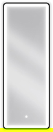 Mexen Coro osvetlené kúpeľňové zrkadlo 45 x 120 cm, LED 6000K, proti zahmlievaniu, čierny rám - 9817-045-120-611-70