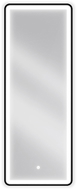 Mexen Coro podsvietené kúpeľňové zrkadlo 45 x 120 cm, LED 6000K, protizahmlievací, čierny rám - 9817-045-120-611-70