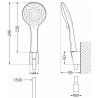 Mexen Sabre R74 súprava do vane, čierna - 72103R74-70