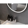 Mexen Reni kúpeľňové zrkadlo s podsvietením, okrúhle 80 cm, LED 6000K, ochrana proti zahmleniu, čierny rám - 9812-080-080-611-70