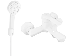 Mexen Sabre R05 vaňová batéria so sprchovou súpravou, biela - 7213R05-20