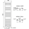 Mexen Hades sušiak do kúpeľa 1500 x 400 mm, 583 W, biely - W104-1500-400-00-20