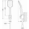 Mexen Sabre R62 vaňová batéria so sprchovacím setom, biela - 7213R62-20