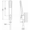 Mexen Sabre R72 vaňová batéria so sprchovým setom, chróm - 7213R72-00