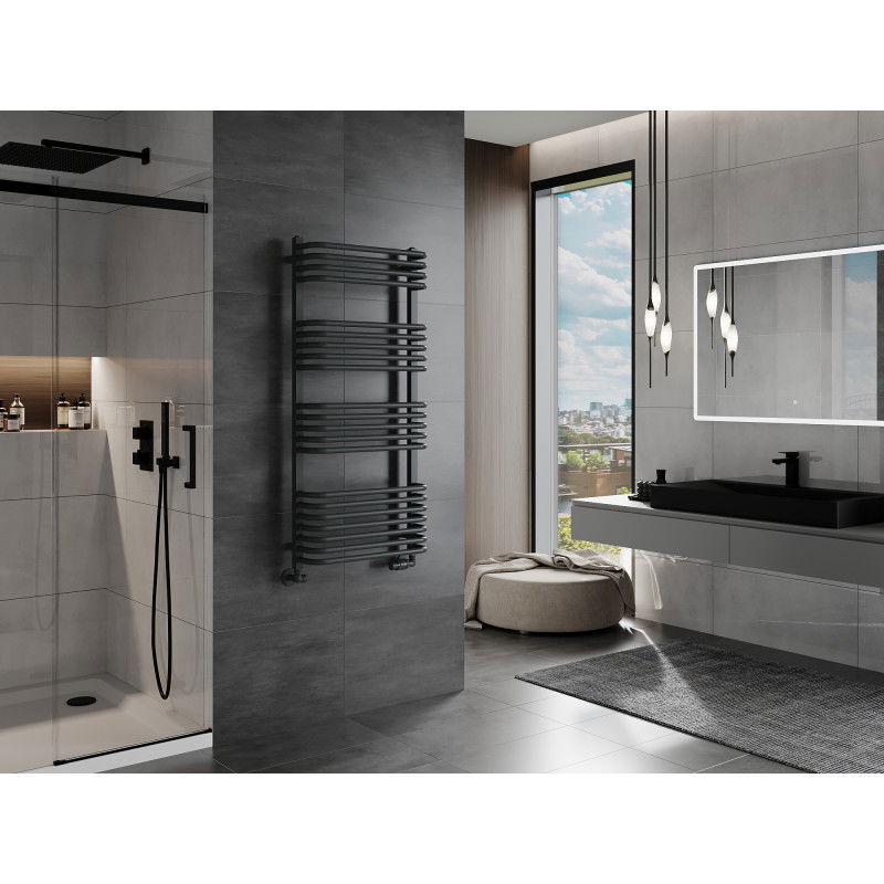 Mexen Apollo kúpeľňový radiátor 1210 x 550 mm, 641 W, antracit - W117-1210-550-00-66