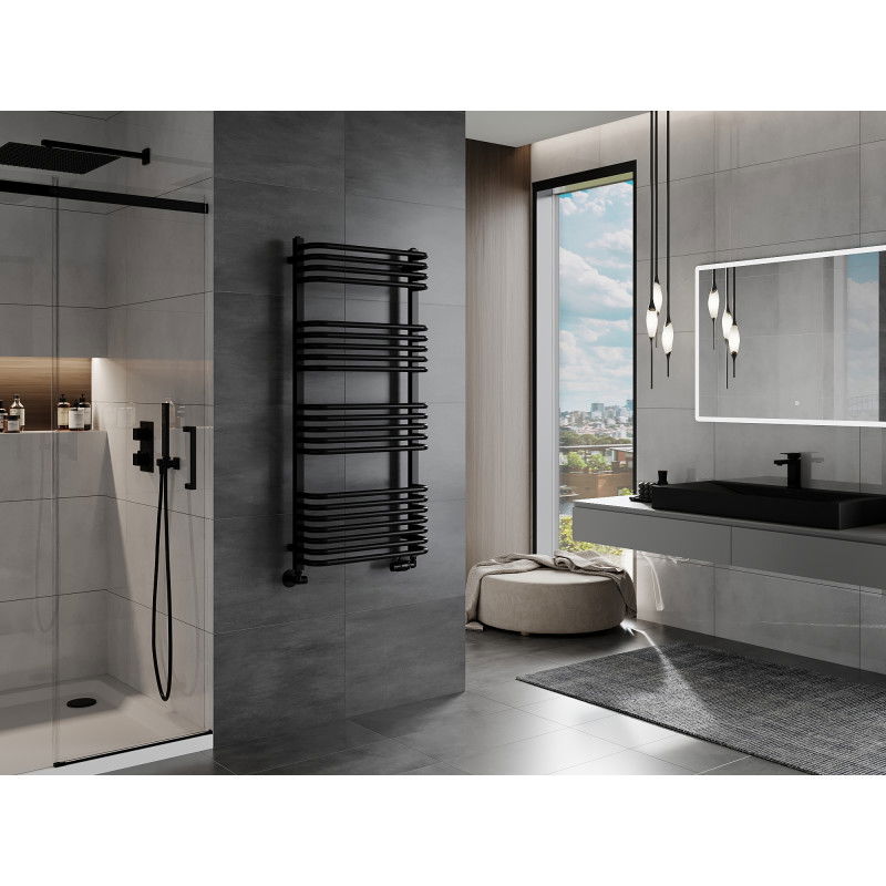 Mexen Apollo kúpeľňový radiátor 1210 x 550 mm, 641 W, čierny - W117-1210-550-00-70