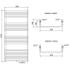 Mexen Apollo kúpeľňový radiátor 1210 x 550 mm, 641 W, antracit - W117-1210-550-00-66