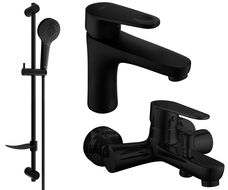 Mexen Kama DF05 kúpeľňový set, čierny - 72503DF05-70
