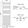 Mexen Pluton kúpeľňový radiátor 1450 x 500 mm, 721 W, čierny - W106-1450-500-00-70