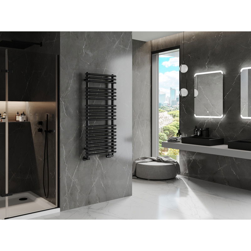 Mexen Akan kúpeľňový radiátor 1080 x 500 mm, 784 W, čierny - W121-1080-500-00-70