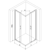 Mexen Rio štvorcová sprchová kabína 70 x 70 cm, inovať, chrómová + závesný bidet Flat, biela- 860-070-070-01-30-4010