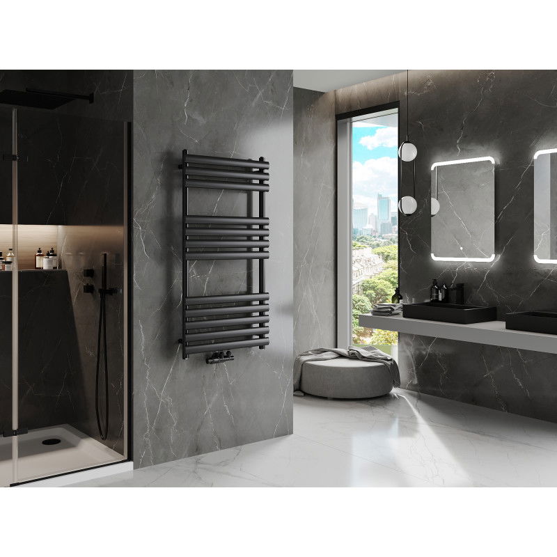 Mexen Jowisz kúpeľňový radiátor 1200 x 600 mm, 594 W, čierny - W107-1200-600-00-70